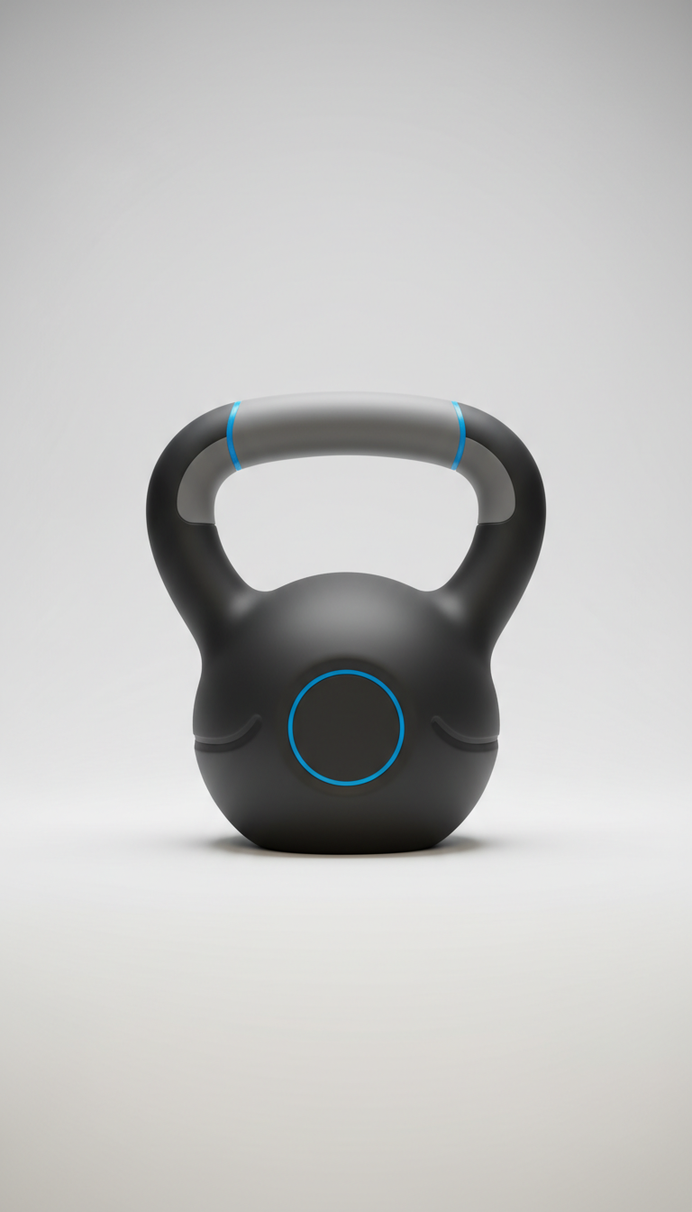 Matte Black Kettlebell with Ergonomic Grip