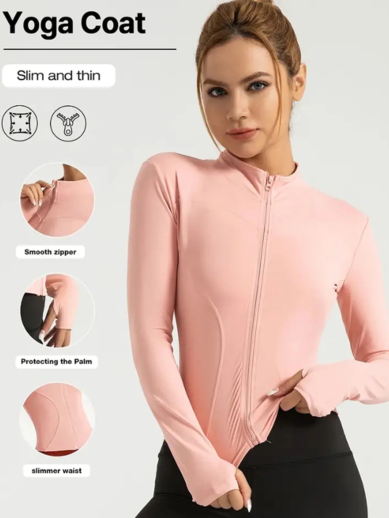 Fitness wear long-sleeved yoga coat
