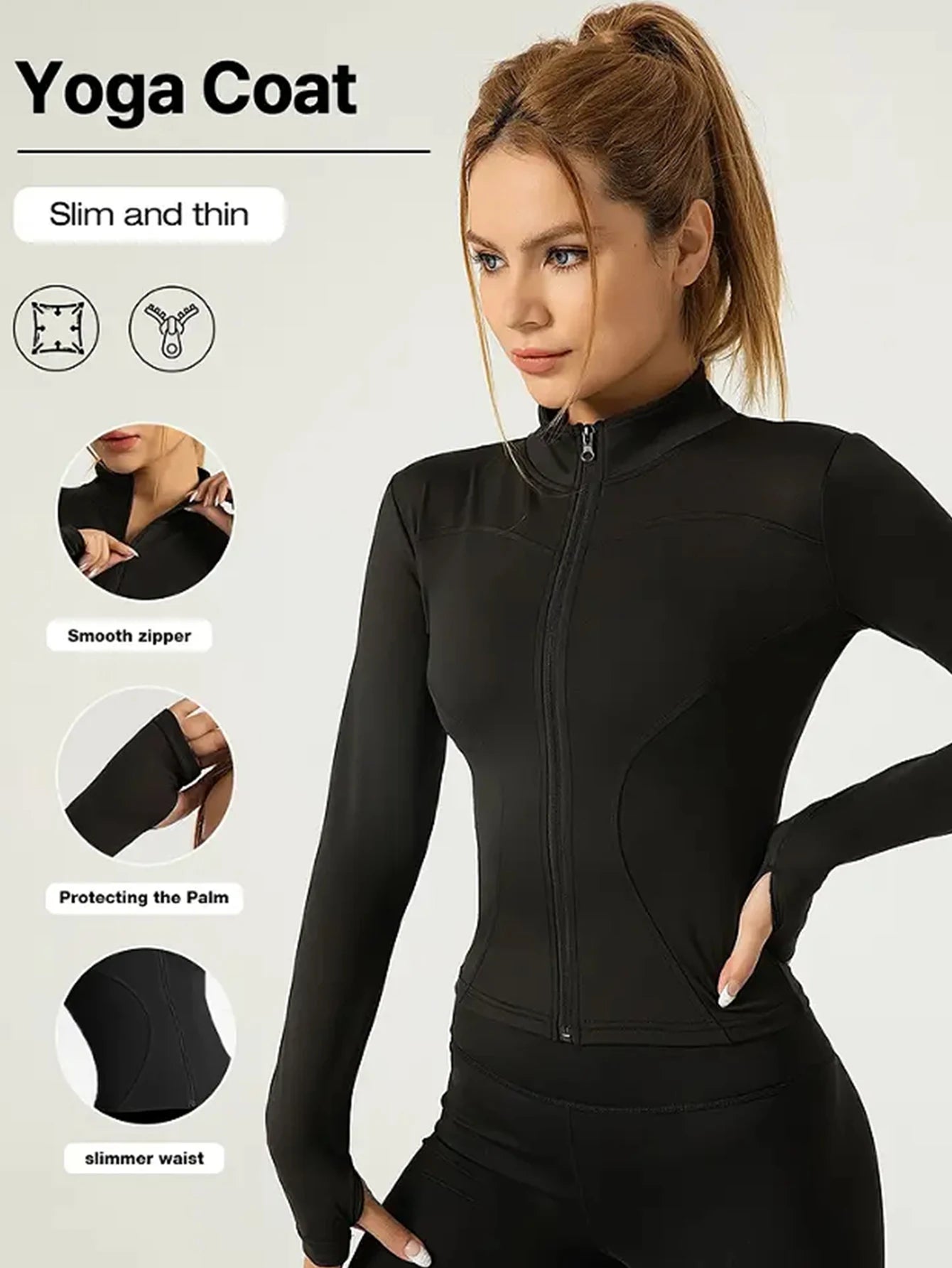 Fitness wear long-sleeved yoga coat