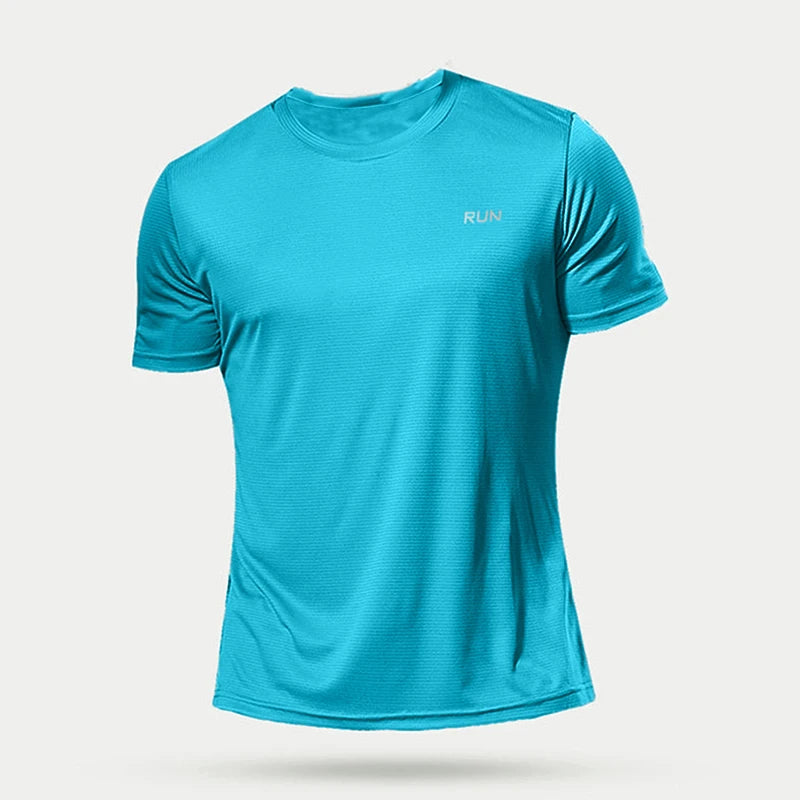Summer Mens Quick Dry Running Bodybuilding Shirts