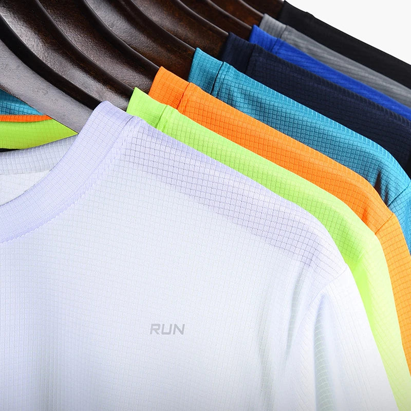 Summer Mens Quick Dry Running Bodybuilding Shirts