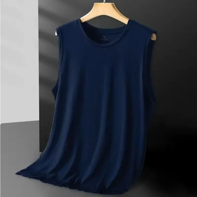 Men's Ice Silk Mesh Tank Tops Gym Stringer