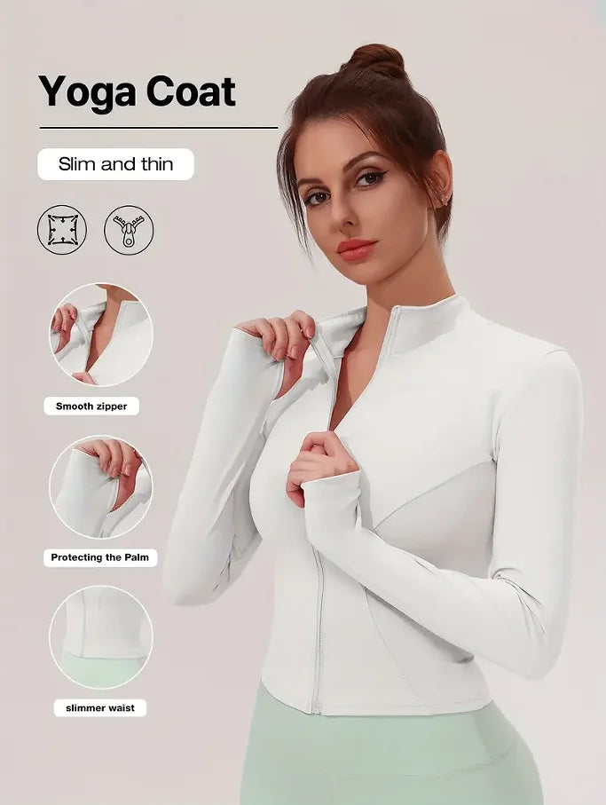 Fitness wear long-sleeved yoga coat
