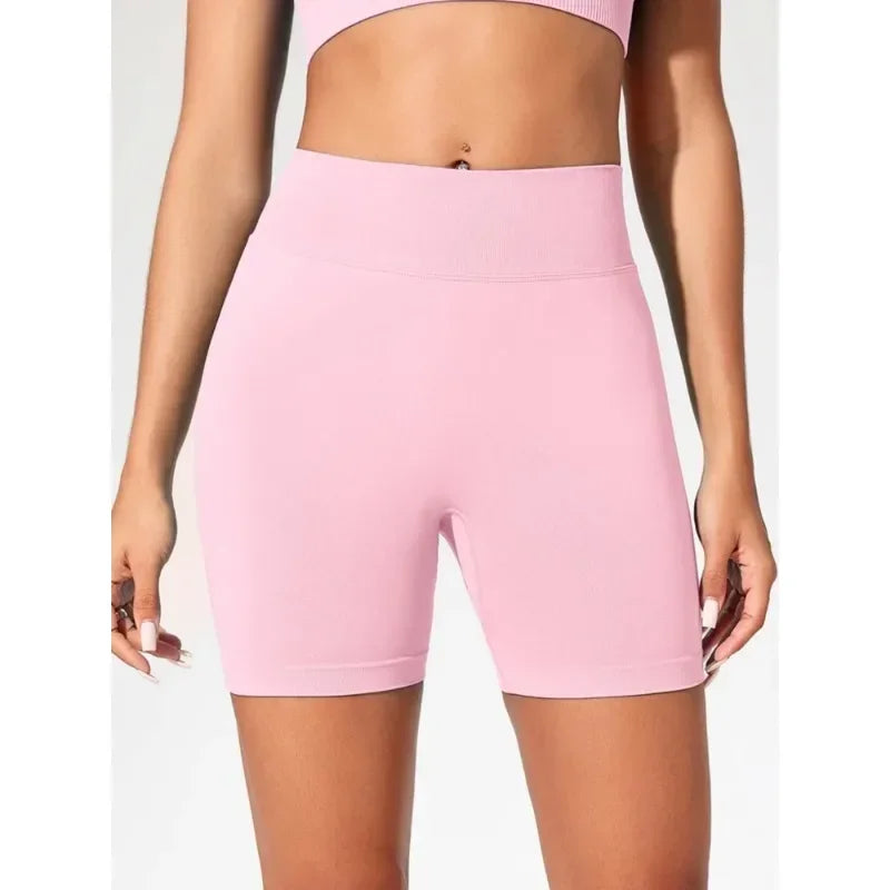 Summer High Waisted Yoga Shorts for Women