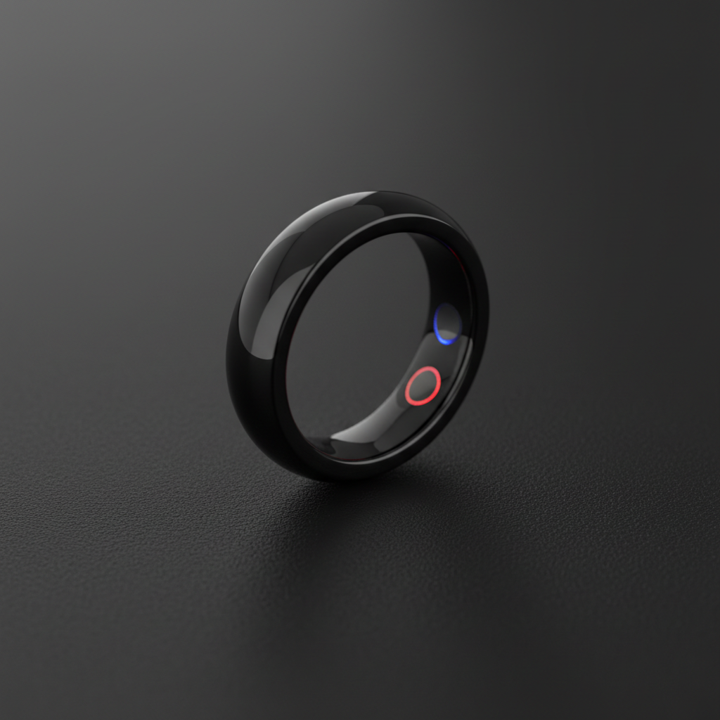 Premium Smart Ring – Black Studio Shot